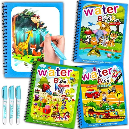 Montessori Magic Water Drawing Book — Reusable water coloring book for kids, sensory early learning toy