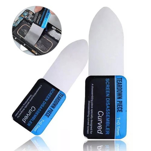 Spudger incurvé en acier inoxydable 0,1 mm ultra-fin – outil flexible d'ouverture écran LCD smartphone
