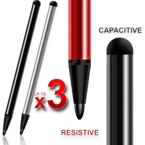 Stylus capacitivo universal 2 en 1 para iPad, Samsung, Lenovo y tablets/celulares Android – 1/2/3 piezas