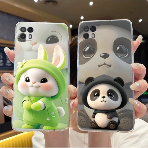 Coque transparente souple en TPU motif lapin, protection anti-choc pour Motorola Moto G50 5G