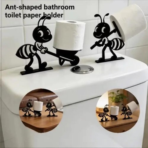 Dispensador de pañuelos con diseño de hormiga y base sólida — caja de pañuelos decorativa para dormitorio y salón