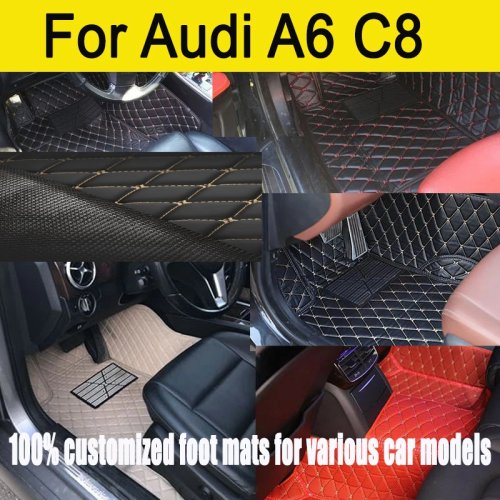 พรมปูพื้นรถยนต์หนัง ตรงรุ่น Audi A6 C8 (2019–2023) — ปกคลุมเต็มพื้นที่ แบบหรู