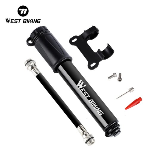 WEST BIKING 미니 자전거 펌프 100 PSI 알루미늄 휴대용 타이어 인플레이터 — 프레스타·슈레더 밸브 호환 (MTB/로드)