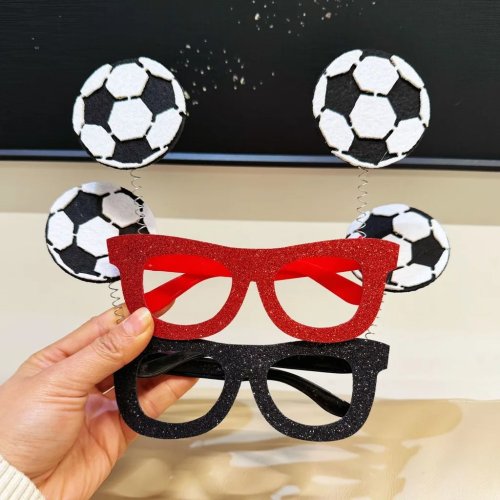 Fußball-Fan-Set – Haarclips, Stirnband & Fan-Brille für Party und Spieltag