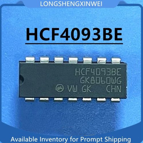 HCF4093BE DIP14 - CI CMOS 4093 (Quad NAND Schmitt), 1 ud, nuevo, original, en stock