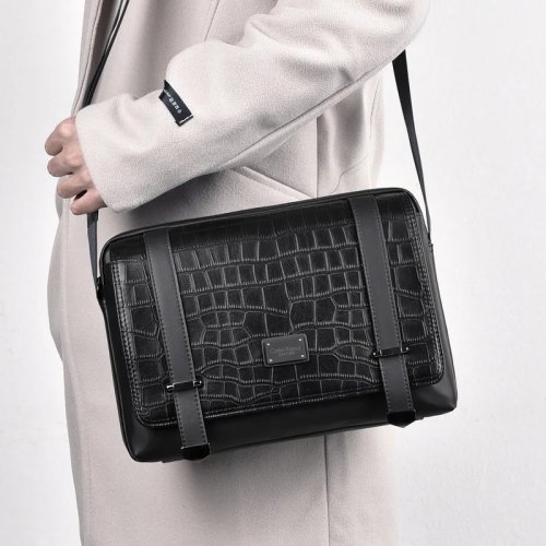Sac bandoulière homme (épaule unique) style business/casual, grande contenance