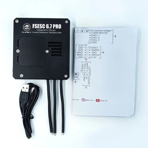 FLIPSKY FSESC 6.7 PRO — ESC basado en VESC6 con carcasa de aluminio e interruptor anti-chispa