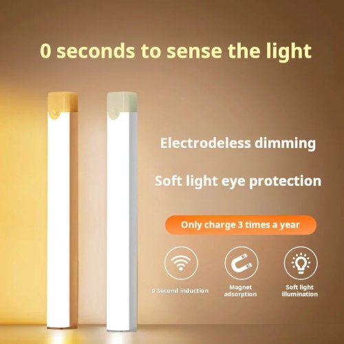 무선 충전식 LED 모션 센서 라이트 — 옷장·주방·계단용 야간등