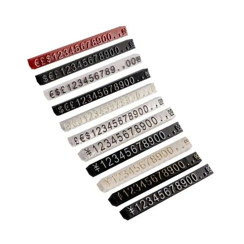 Medium adjustable price number blocks — counter display for Euro/£/Lira, ideal for phones, watches & jewelry