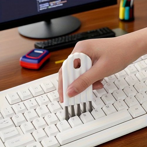 Cepillo limpiador de teclado – eliminador de polvo para ranuras, limpiador portátil de pelusas para oficina, hogar y gaming