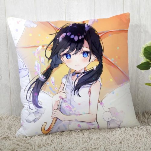 Funda de cojín Tenki no Ko (Weathering With You) — funda decorativa de cojín anime para salón, personalizable