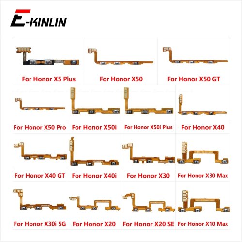 Шлейф кнопок питания и громкости для Huawei Honor X5, X50, X50i, X40, X40i, X30, X30i, X20, X10 (Pro/Plus/SE/GT Max 5G) - запасная деталь