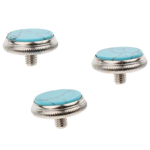 3 Pcs Trumpet Valve Button Caps – Screw-on Valve Top Covers, Replacement Buttons for Trumpet / Bass Trumpet, Repair Accessories