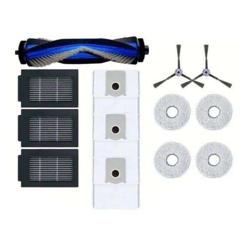 Repuestos para ECOVACS Deebot T50 / T50 MAX / Omni — cepillo principal, cepillo lateral, filtro HEPA, paño de mopa y bolsas para polvo
