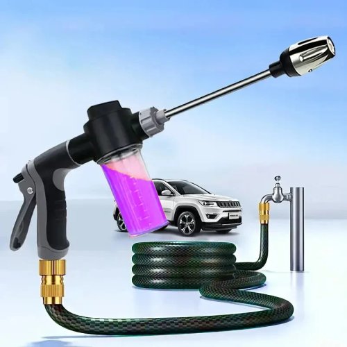 Pistola de água de alta pressão para lavagem de carros e jardim — bico multifunções para mangueira
