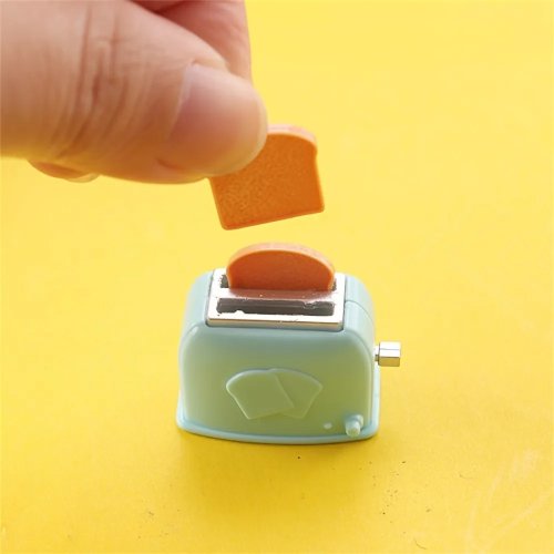 Mini broodmachine voor poppenhuis – miniatuur keukendecoratie, accessoire voor diorama/DIY, verzamelobject