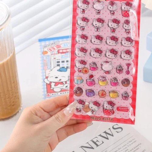 Sticker cristal 3D kawaii pour coque de téléphone – relief, étanche, décoration DIY