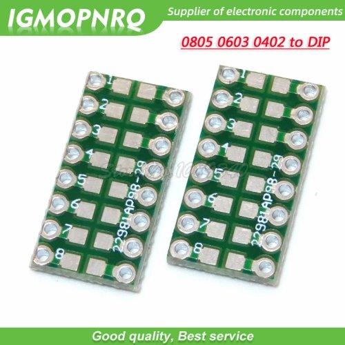 10 pçs placa adaptadora SMD para DIP (0805/0603/0402 → DIP16)