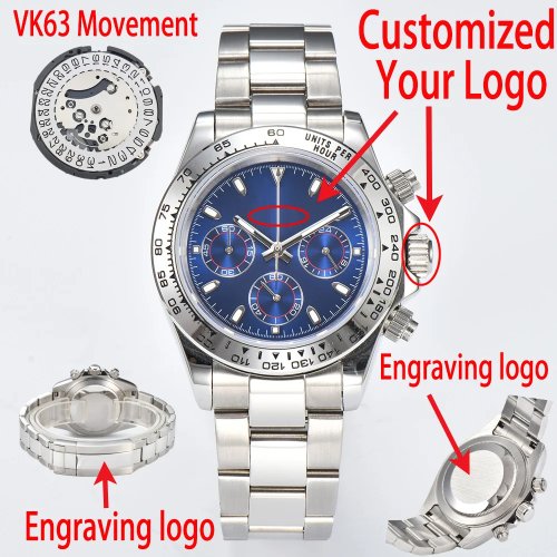 Custom logo watch band link — personalized metal link for watch bracelets