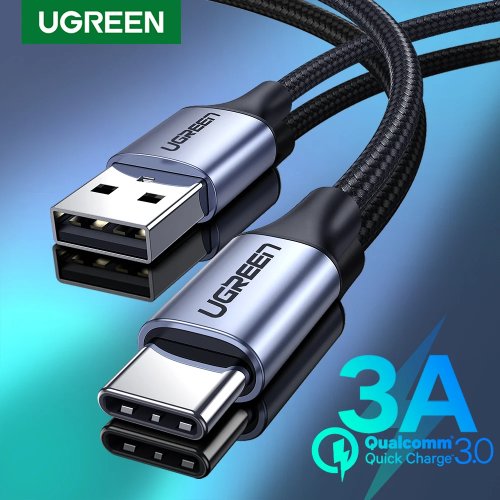 كابل USB‑C من UGREEN 3A — شحن سريع ونقل بيانات لهواتف iPhone 17/16 وSamsung وXiaomi وiPad وPoco