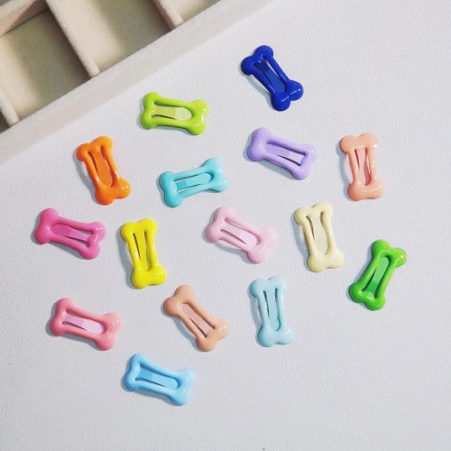 Mini haarclip (BB-clip) 'bone'-model voor kinderen — schattige clip voor pony/zijlok, ook voor huisdieren