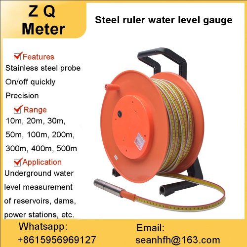 Mesureur de niveau d'eau pour puits 10–500 m, sonde 15 mm — capteur de profondeur des eaux souterraines, alimenté par batterie
