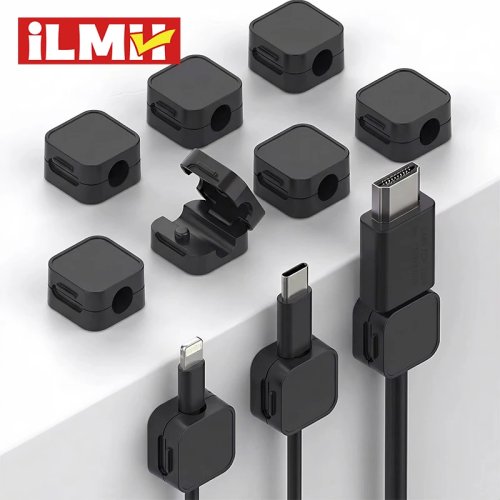 Adjustable Adhesive Cable Clips — Strong Non‑Magnetic Cord Holders for Desk, Wall, Car & Home Cable Management