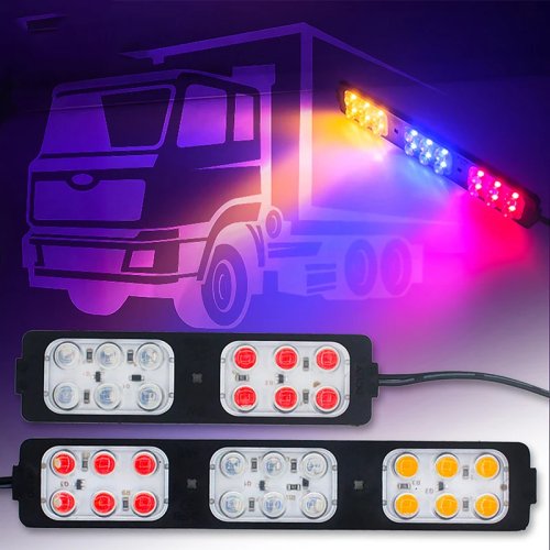 1 unidade Lâmpada LED lateral intermitente de aviso para camião, carrinha, mota, pickup — sinalizador lateral de emergência