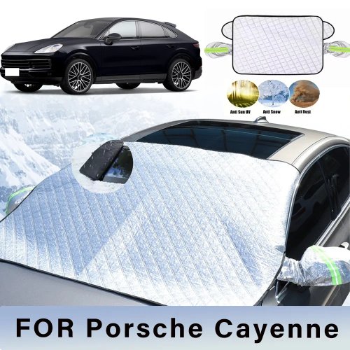 厚手フロントガラスサンシェード（マグネット5/9個） UVカット・防雪仕様　Porsche Cayenne Coupe用