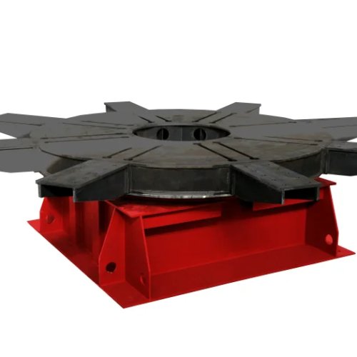 Mesa giratoria para soldar con mandril — plataforma rotativa de trabajo