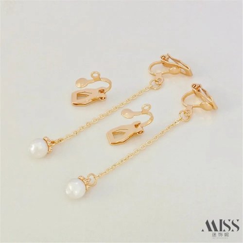 Clips d'oreille plaqué or 14K – clip triangle à ressort pour oreilles non percées, accessoires DIY pour boucles d'oreilles