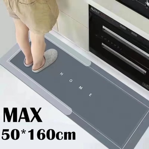 Karpet Lari 50×160 cm lembut, penyerap air, anti-selip untuk dapur, lorong, kamar tidur, kamar mandi, pintu masuk