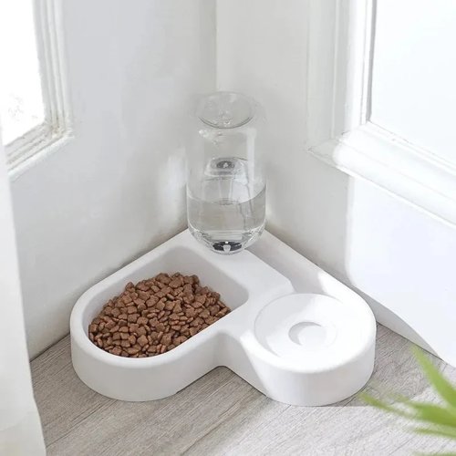 Ciotola automatica 2-in-1 per cani e gatti — dispenser acqua e cibo, antiumidità, multifunzione