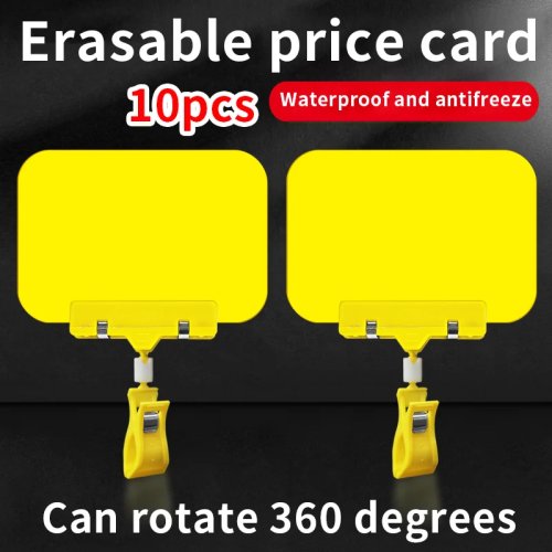 10× A5 Waterproof Erasable Price Cards – Price Tags for Fruit, Vegetables & Seafood (Supermarket Display)