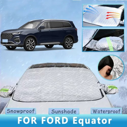 غطاء زجاج أمامي سميك بمغناطيسات 5/9 — حماية من الأشعة فوق البنفسجية والثّلج لسيارة Ford Equator (أمامي)