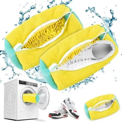 Waschmaschinenfester Schuh-Wasch- und Trockensack — robuster Polyester-Schuhschutz mit weicher Innenfutter und verstellbarem Gurt