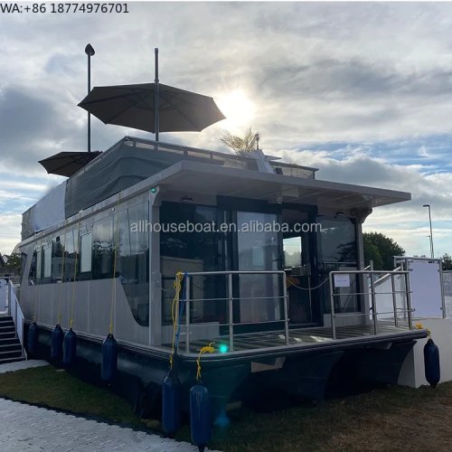 Large Luxury Prefab Houseboat — Modern Floating Villa & Fishing Boat, Best Priced