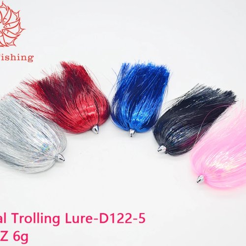 Mồi trolling kim loại SXY FISHING D122-5, 6 g (0.2 oz) Đầu kim loại Jet/Smoker cho cá lớn