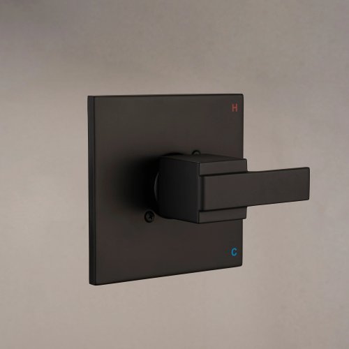 シャワートリムキット（シングルレバーハンドル）丈夫な金属製エスカッション／カバープレート、DIYで簡単取付。バルブ・カートリッジは含まれていません。