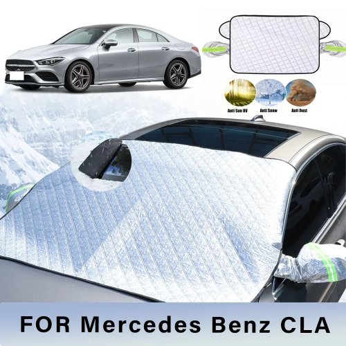 Cubierta parasol gruesa para parabrisas con 5/9 imanes - Protección UV y contra nieve para Mercedes‑Benz CLA 200 W117