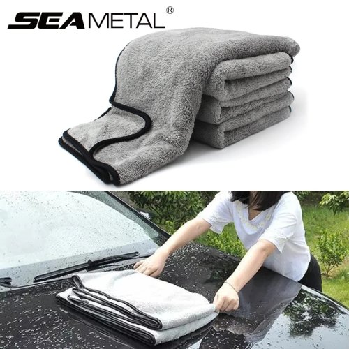 Khăn microfiber SEAMETAL cho ô tô – siêu mềm, thấm hút cao, khăn lau khô cho chăm sóc và detailing xe