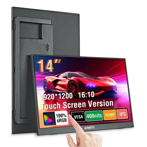 14-calowy monitor przenośny, opcjonalny dotyk, 16:10, 400 cd/m², zewnętrzny ekran do gier dla Xbox/PS4/PS5/Switch/laptopa