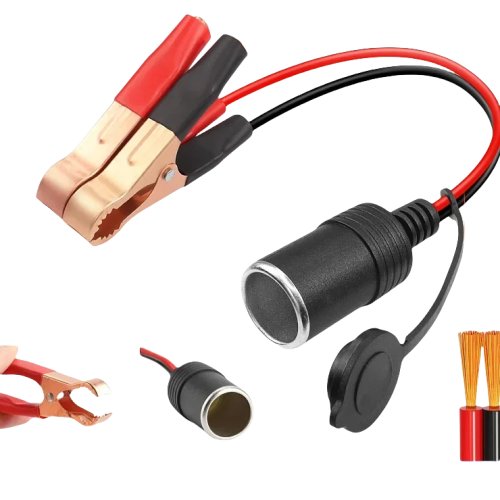 Adaptateur 12V pinces batterie vers prise allume-cigare voiture, haute puissance, cuivre pur
