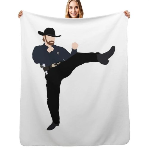Walker Texas Ranger Kuscheldecke – Gemütliche Sofadecke, Geschenk zu Weihnachten und Feiertagen