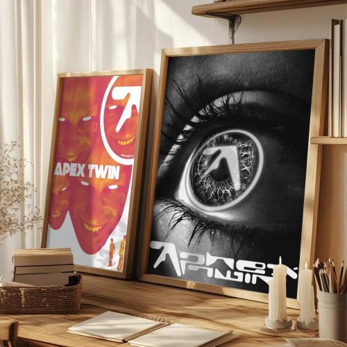 A-APHEXs TWIN Calligraphy Canvas Wall Art Poster – Modern Living Room & Hallway Home Decor, Holiday Gift