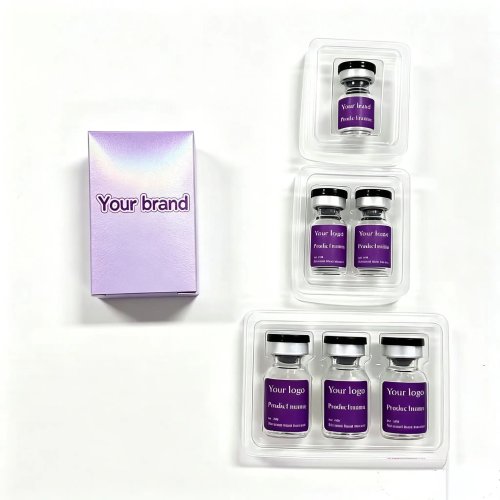 ชุดขวดดูแลส่วนตัว 3ml/5ml/10ml พร้อมสติกเกอร์ดีคอลเพปไทด์สั่งทำและฉลากไวนิลไม่เป็นพิษ
