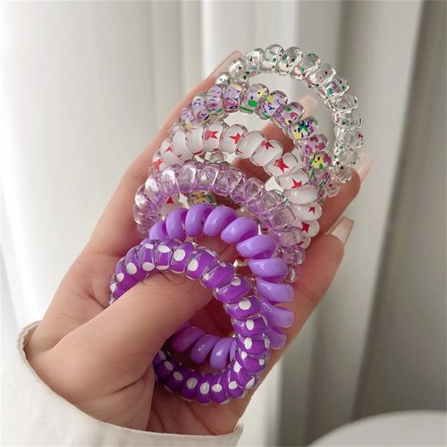 Elastici capelli a spirale 'jelly' colorati – Fermacoda in resina per donna e ragazza