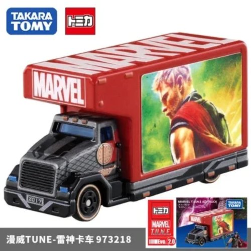 TAKARA TOMY Tomica Marvel TUNE รถบรรทุกจิ๋ว Thor เหล็กหล่อ (Die-cast) – โมเดลสะสม/ของเล่นสำหรับเด็ก ของขวัญ