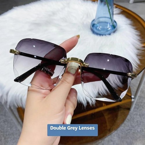 Lunettes de soleil sans monture, style coréen street/influenceurs, protection UV