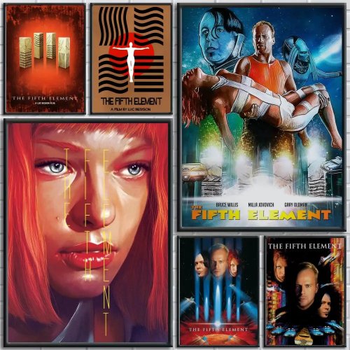 Canvasposter 'The Fifth Element' — moderne kalligrafie wanddecoratie voor slaapkamer, café, esthetische kamer, cadeau